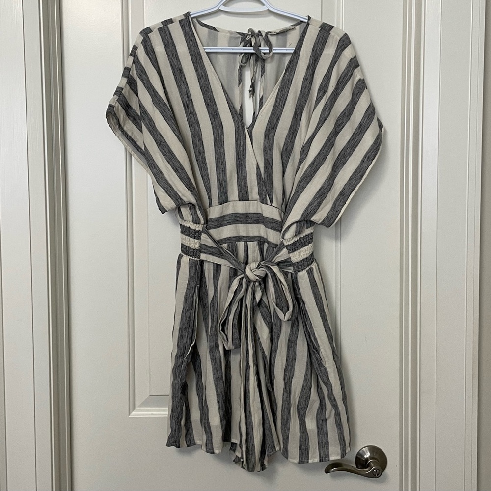 American Eagle Striped Romper Size XL